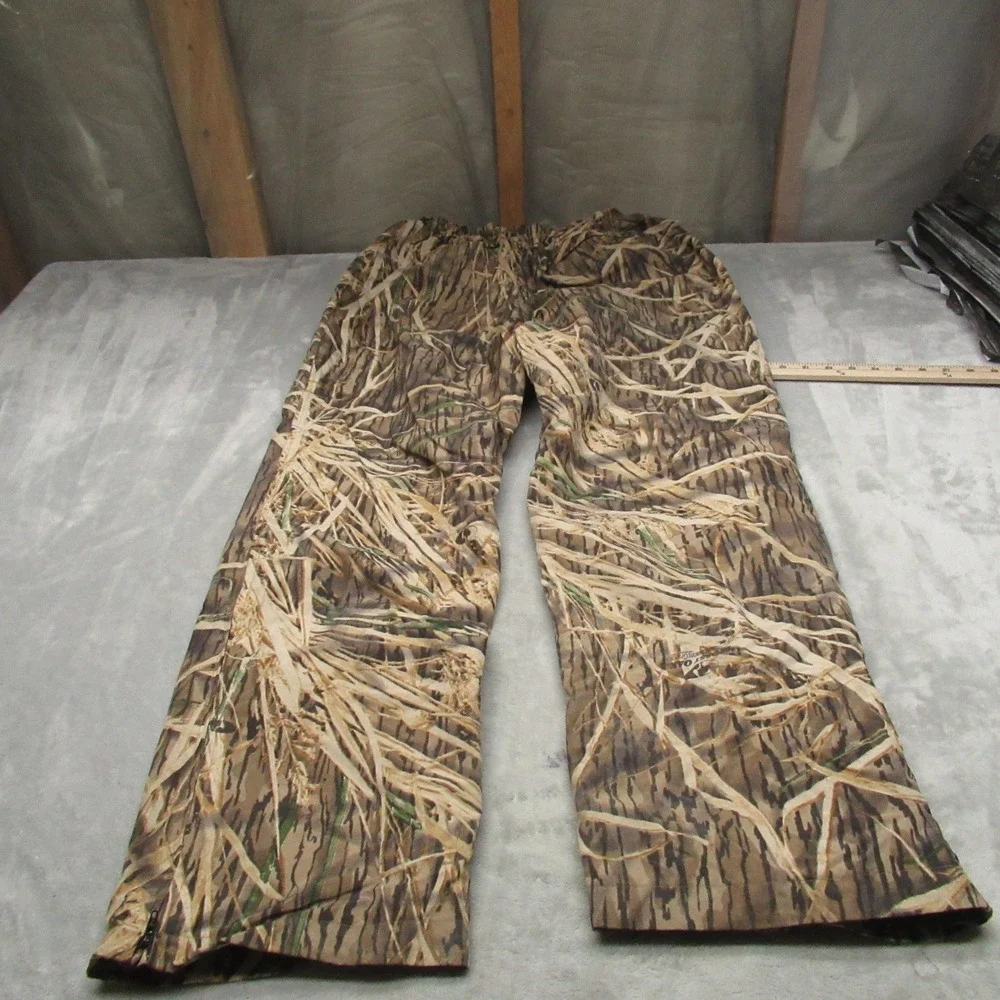 Mossy Oak Pants Mens Medium Camo Waterproof Elastic Nylon Waterfowl Hunt 26x30‎